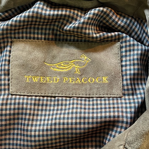 TWEED PEACOCK Tan Suede Jacket Sz L - Picture 2 of 8